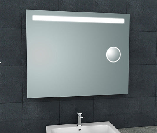 Tigris Spiegel Wiesbaden met LED Verlichting en Scheerspiegel 100x80 cm