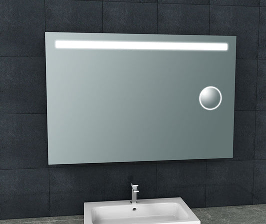 Tigris Spiegel Wiesbaden met LED Verlichting en Scheerspiegel 120x80 cm