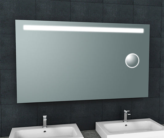 Tigris Spiegel Wiesbaden met LED Verlichting en Scheerspiegel 140x80 cm