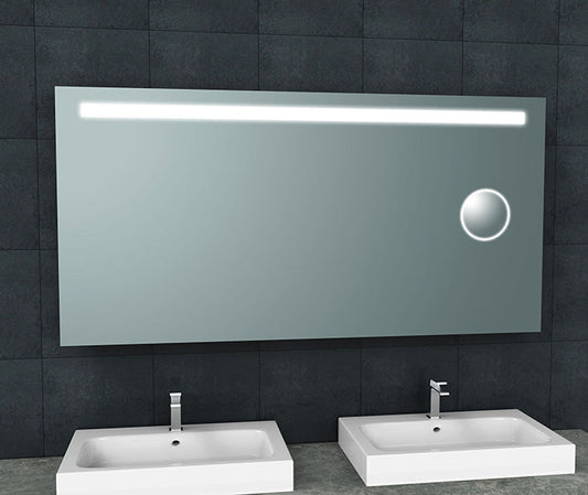 Tigris Spiegel Wiesbaden met LED-verlichting en Scheerspiegel 160X80Cm