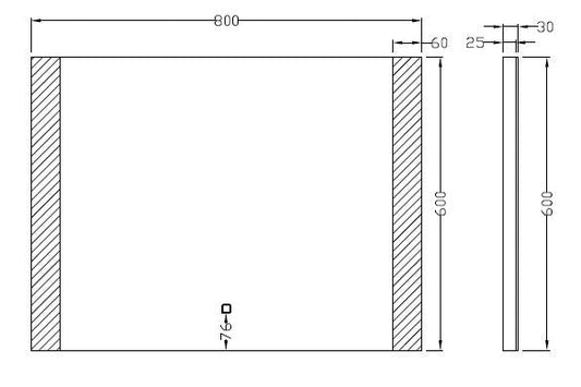Wiesbaden Sunny Dimbare LED Spiegel 80x60 cm