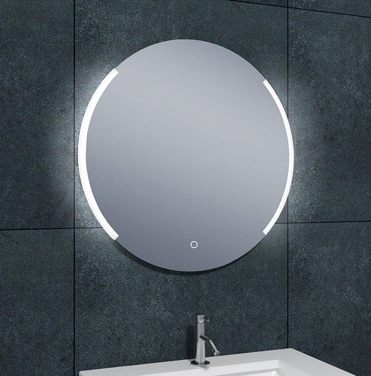 Ronde LED Spiegel Wiesbaden met Dimbare Verlichting en Condensvrije Zone – 80 cm