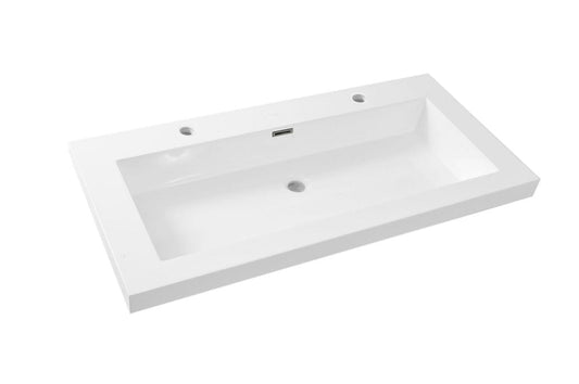 Vision Wastafel Wiesbaden 100X46 in Wit (2 Kraangaten)