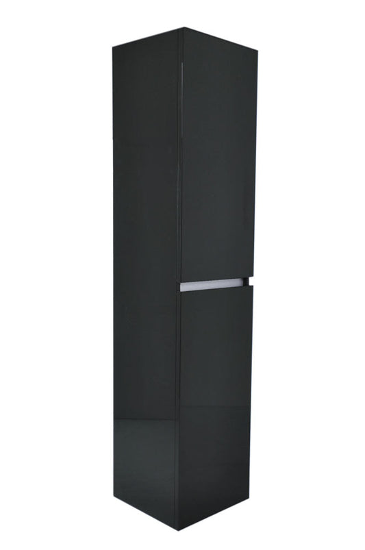 Wiesbaden Vision Hoge Kast 160x35x35 cm Hoogglans Grijs (2 Deurs)