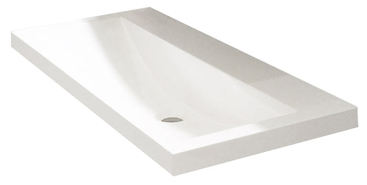 Kunstmarmeren Wastafel Wiesbaden 100x36x11,5 cm Wit (Zonder Kraangat)