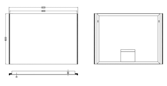 Wiesbaden Duo-Led Spiegel met condensvrij 80x60 cm