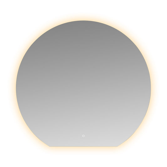 Tramonto Ronde Badkamerspiegel Wiesbaden met LED Dimbaar en Spiegelverwarming 120 X 112 X 0,3 Cm