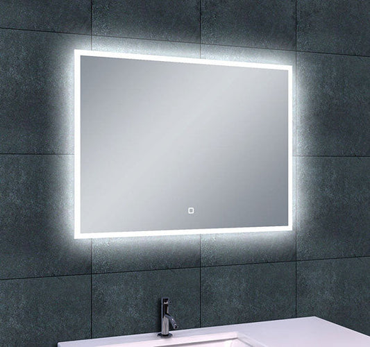 Dimbare LED-spiegel Wiesbaden Quatro, condensvrij, 80X60X3,5Cm