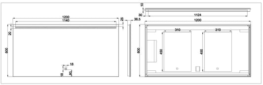Ambi One condensvrije LED-spiegel Wiesbaden 120x60 cm