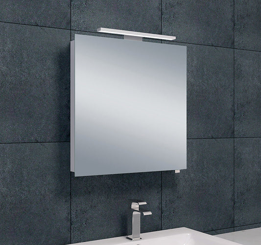 Spiegelkast Wiesbaden met LED Verlichting 60x60 cm Aluminium