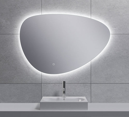 Uovo Organische Dimbare LED Verlichting Condensvrije Spiegel Wiesbaden 90 cm