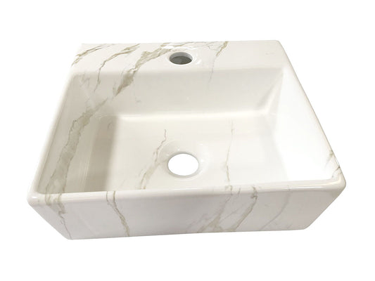 Leto Fontein Wiesbaden 33,5x29x11,5 cm Keramiek Carrara