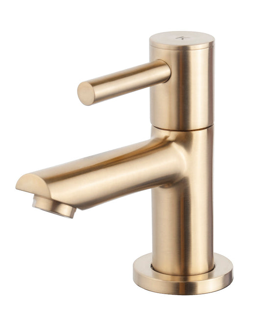 Mini Rhea Fonteinset Wiesbaden 36X18X9 Cm Rechts Carrara in Geborsteld Messing Goud
