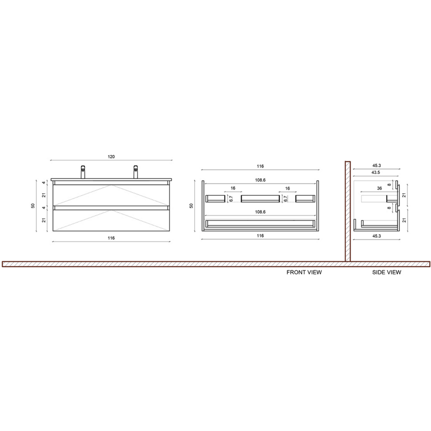 ALONI SALLY wastafelonderkast