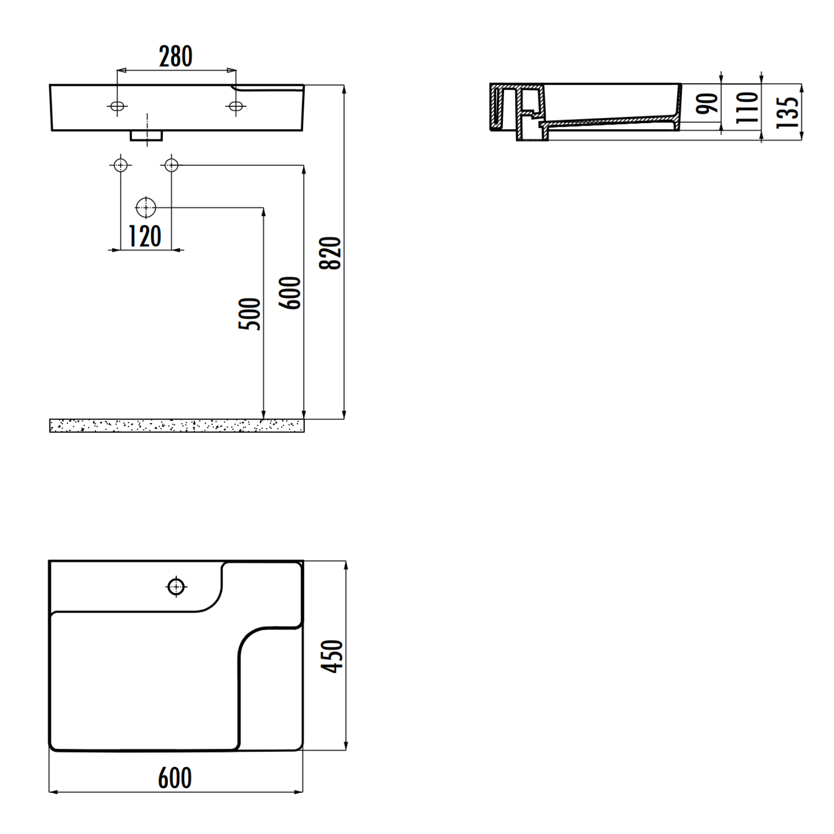 Creavit Ruby wastafel – opbouw – keramiek – met kraangat