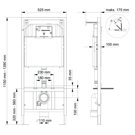 Aloni inbouwreservoir