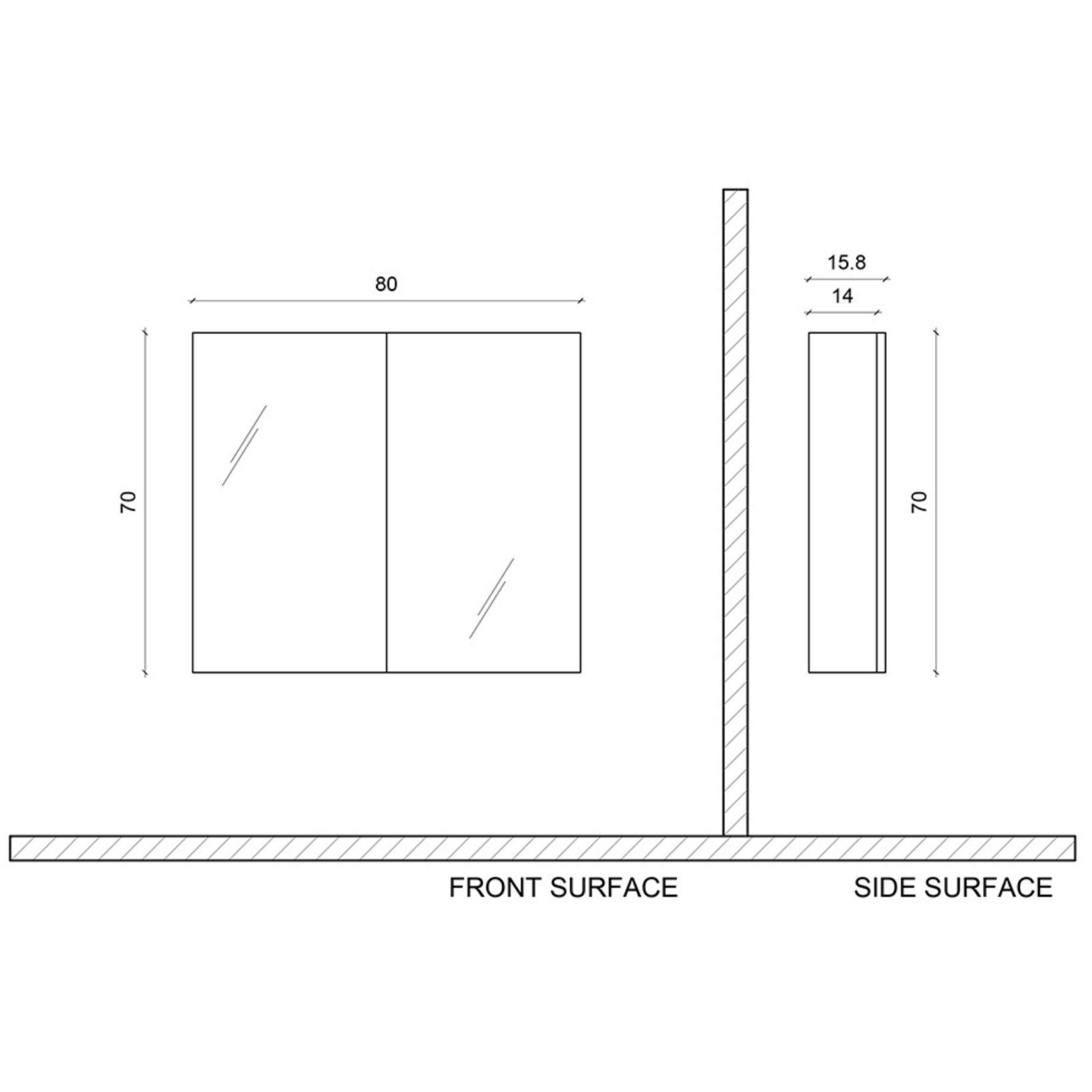 ALONI SALLY spiegelkast – 2 deuren