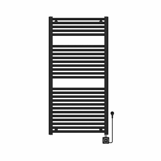 Elara Elektrische Radiator Wiesbaden 118,5X60 Cm met Smart Wifi in Mat Zwart