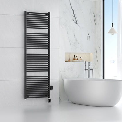 Elara Elektrische Radiator Wiesbaden 181,7x60 cm Smart Wifi Mat Zwart