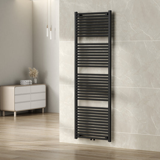 Elara Sierra Radiator Wiesbaden Mat Zwart 1817x600 cm (Midden/Onderaansluiting)
