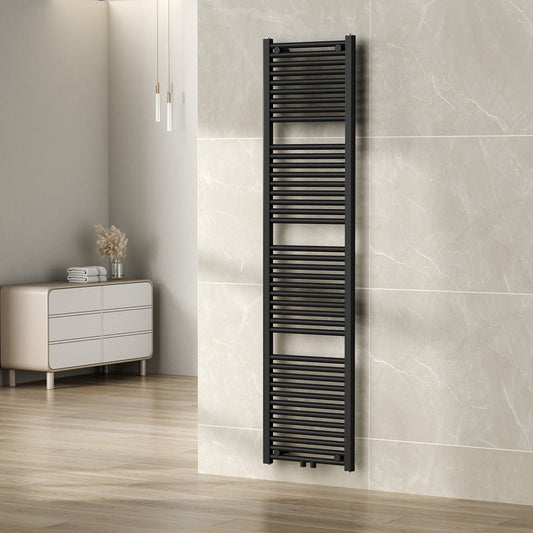 Elara Radiator Wiesbaden 181,7X45 Cm met Midden-Onderaansluiting in Mat Zwart (830 Watt)
