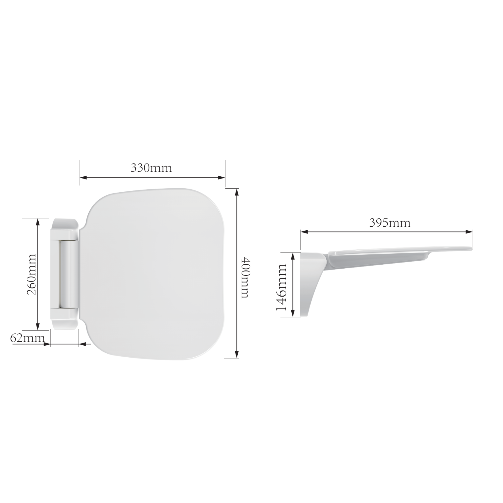 Aloni douchezitje – opklapbaar