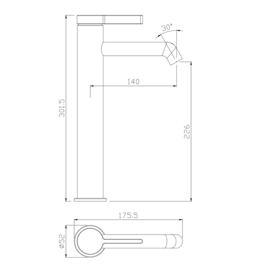 ALONI Arch wastafelmengkraan hoog