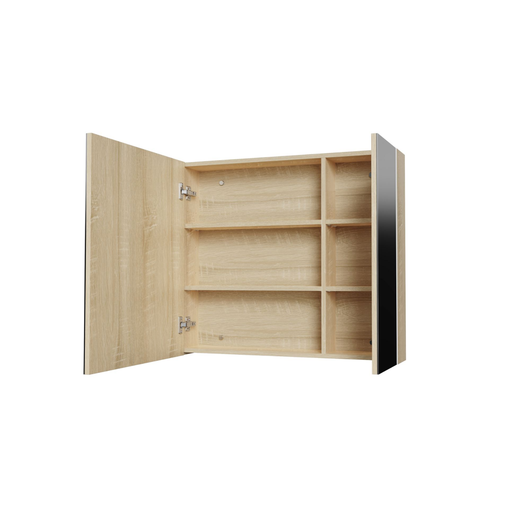 HAYAT spiegelkast – 2 asymmetrische enkelzijdige spiegeldeuren