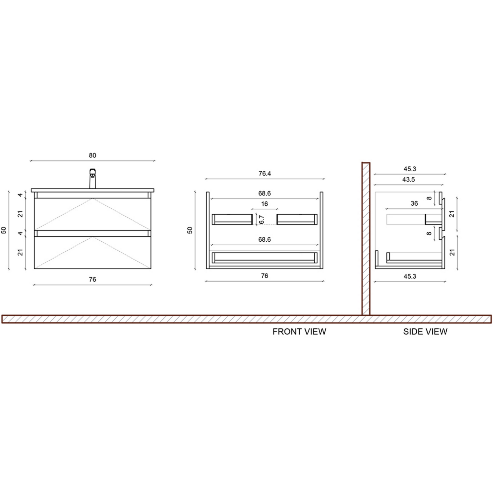 ALONI SALLY wastafelonderkast