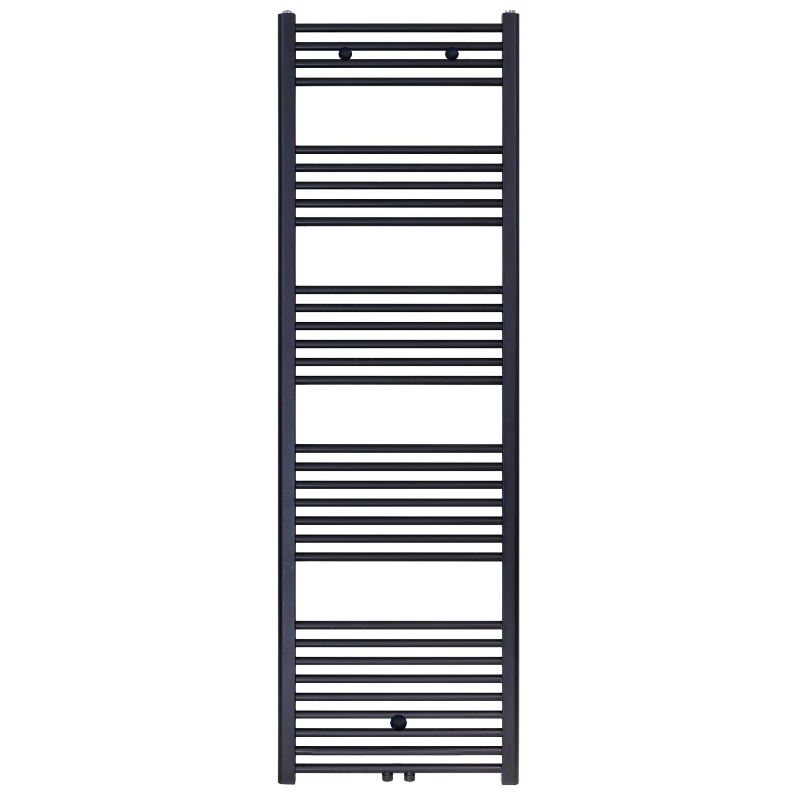 BELRAD Badkamer Radiator Zwart Mat Geborsteld – Middenaansluiting