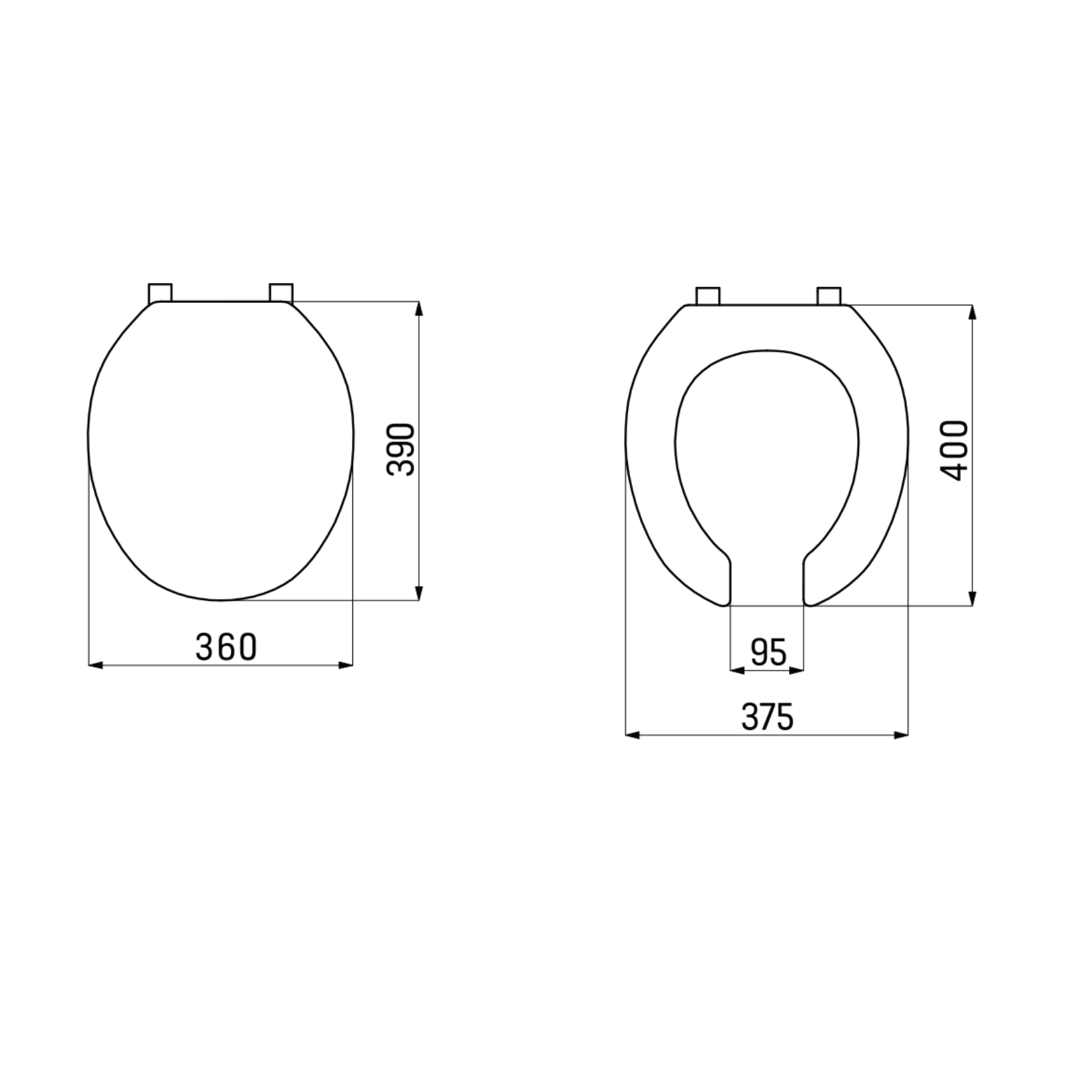 Creavit wc-zitting voor mindervaliden – softclose – inox scharnieren