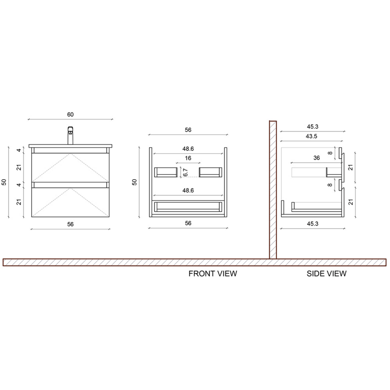 ALONI SALLY wastafelonderkast