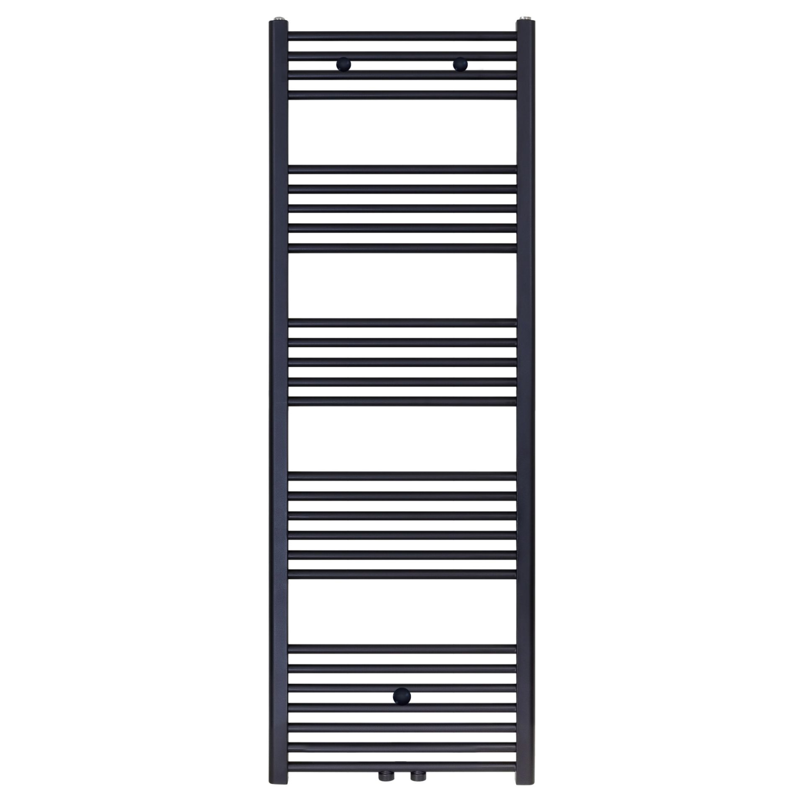 BELRAD Badkamer Radiator Zwart Mat Geborsteld – Middenaansluiting