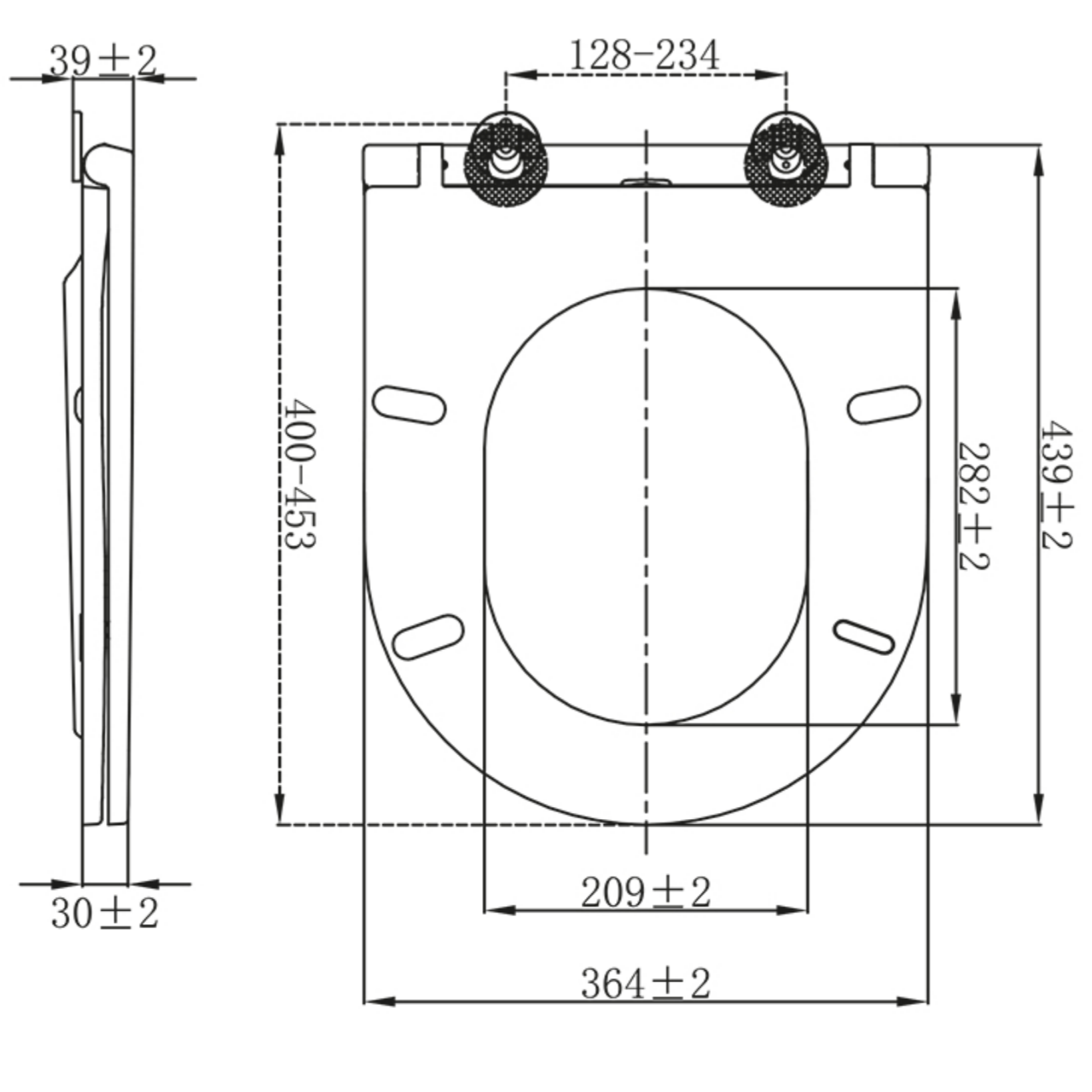 Aloni Premium wc-zitting – slim design – softclose – quick release – topfix – duroplast – RVS scharnieren
