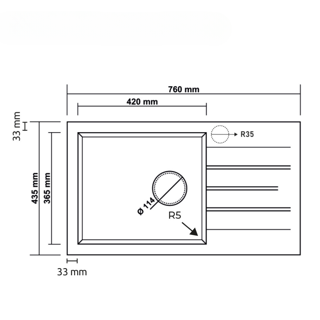 Realstone Assos Spoelbak