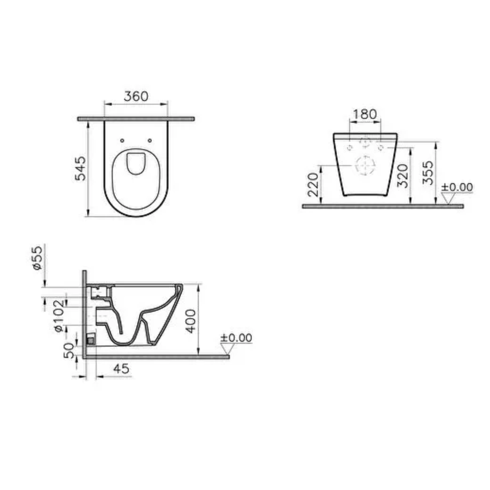 VitrA Integra Round Hangtoilet