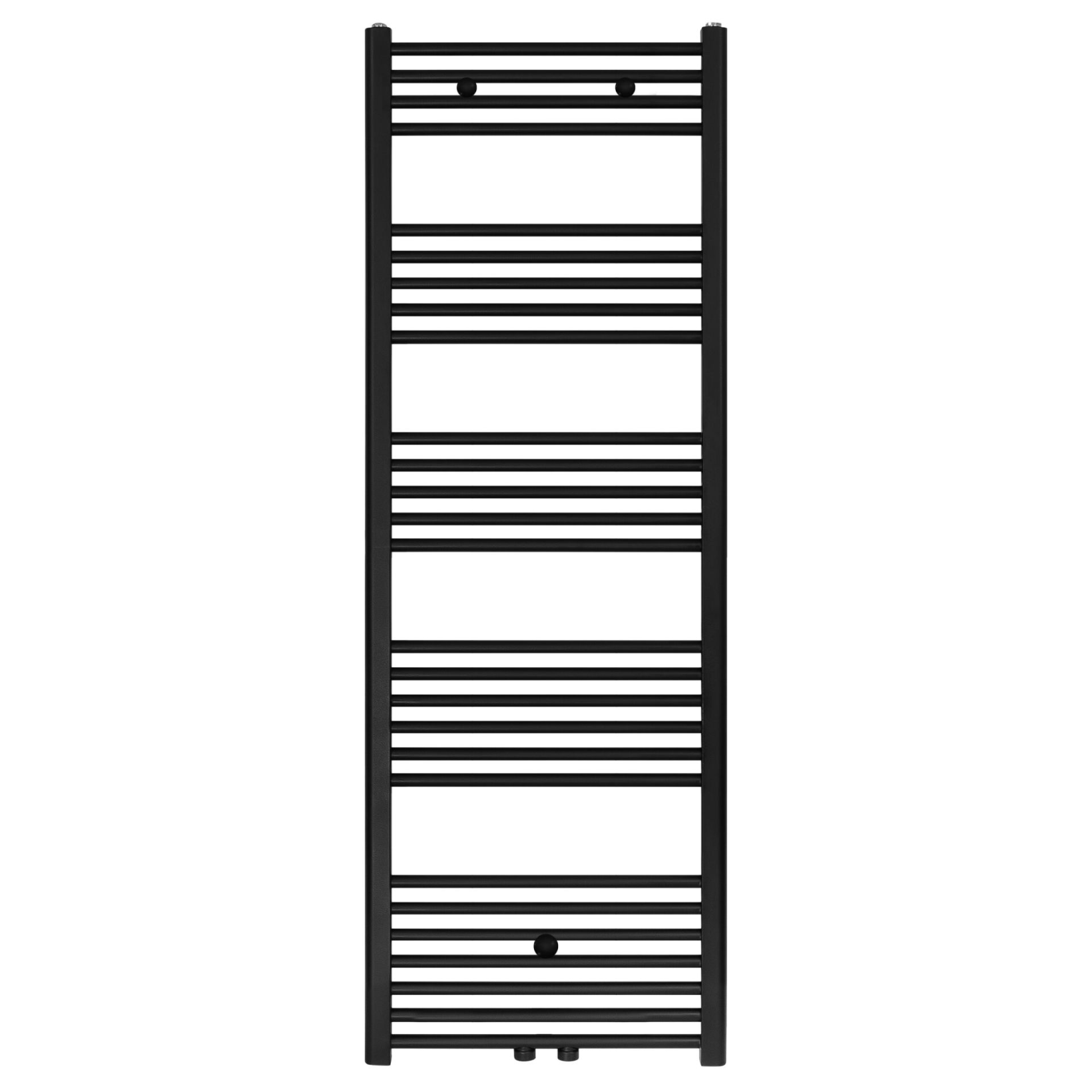 BELRAD Badkamer Radiator Zwart Mat Geborsteld – Middenaansluiting