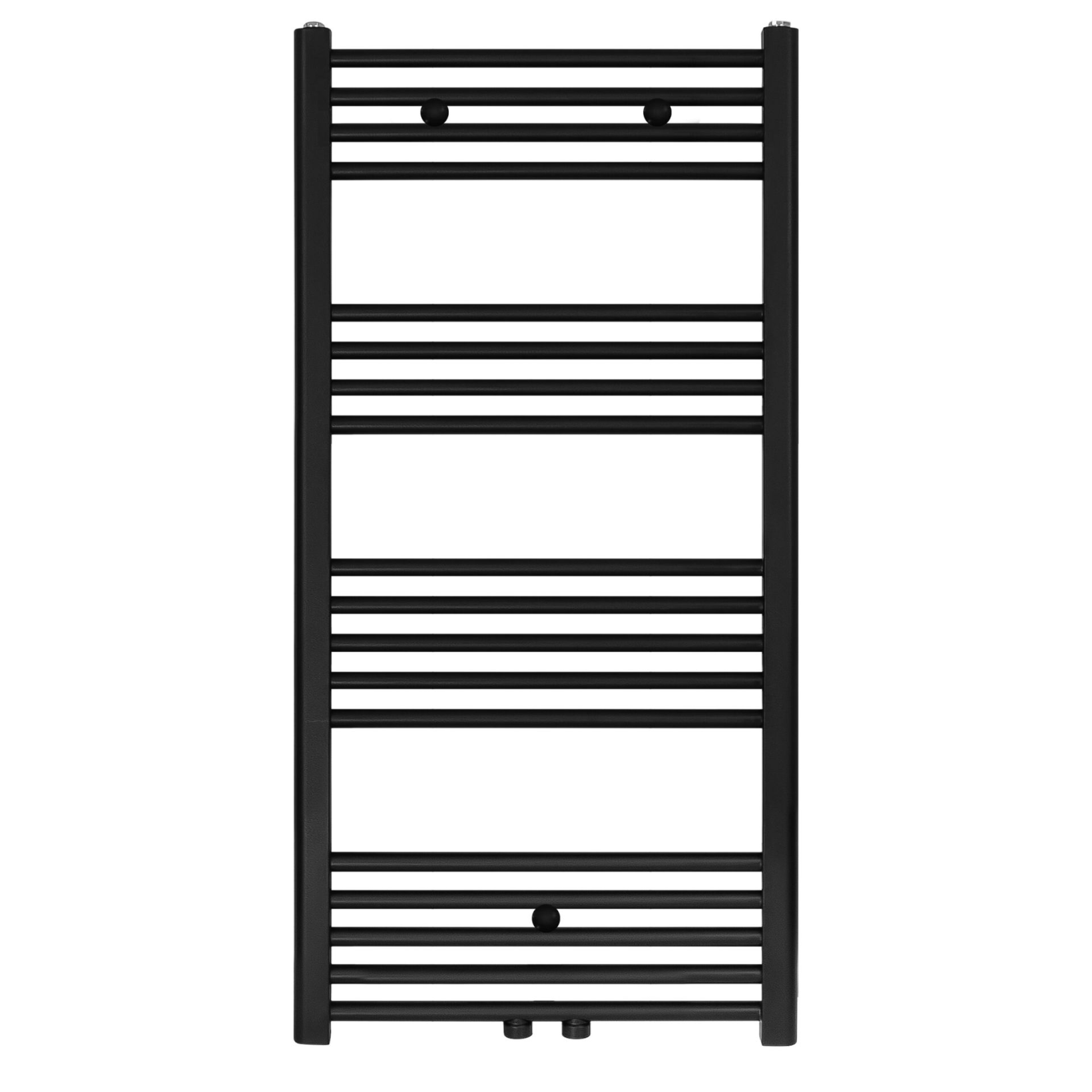 BELRAD Badkamer Radiator Zwart Mat Geborsteld – Middenaansluiting