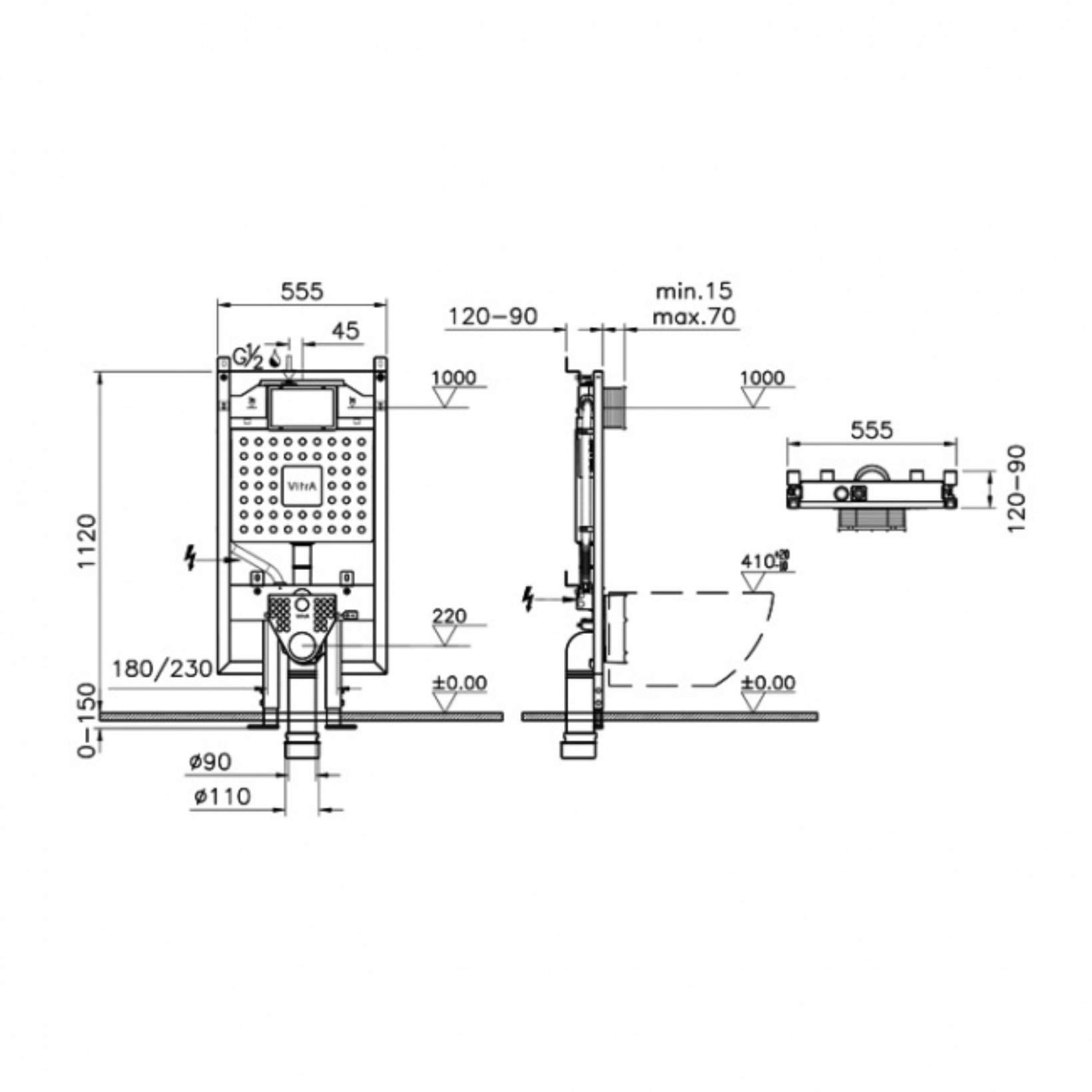 Vitra V-Fix Inbouwreservoir