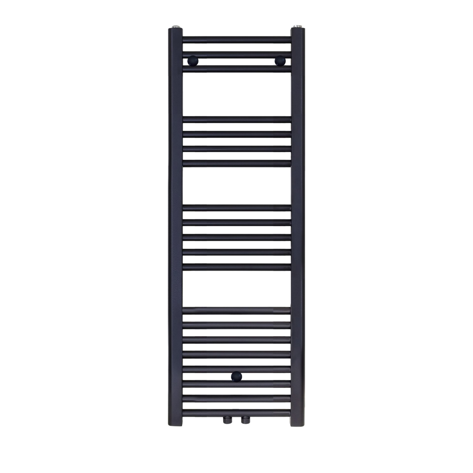 BELRAD Badkamer Radiator Zwart Mat Geborsteld – Middenaansluiting