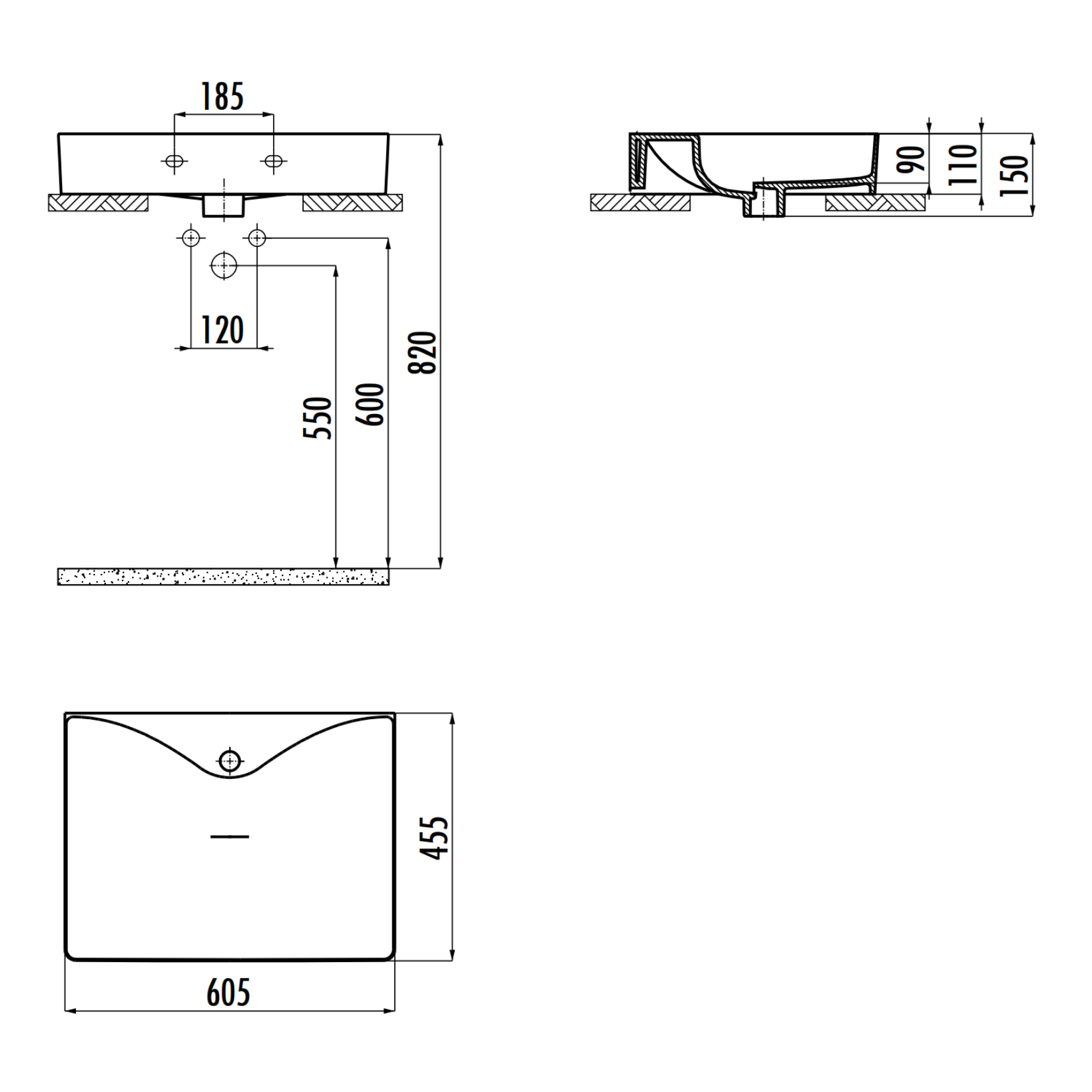 Creavit Ruby RB064 Wastafel – Opbouw – Keramiek