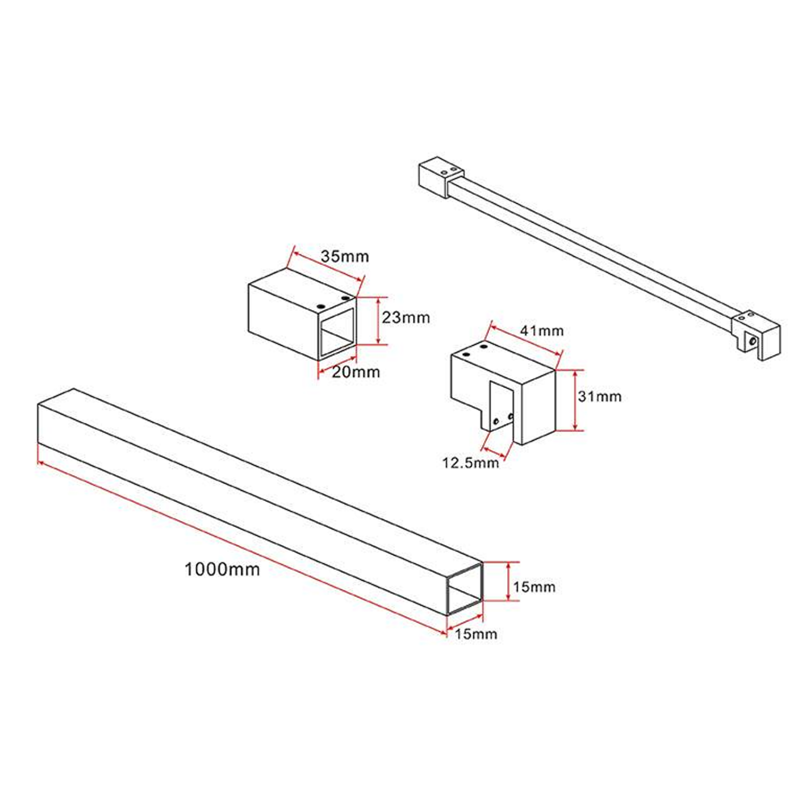 Aloni stabilisatiestang – inkortbaar