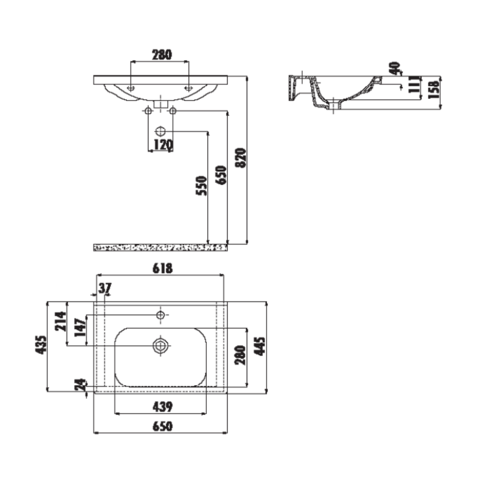 CREAVIT Eksen Wastafel