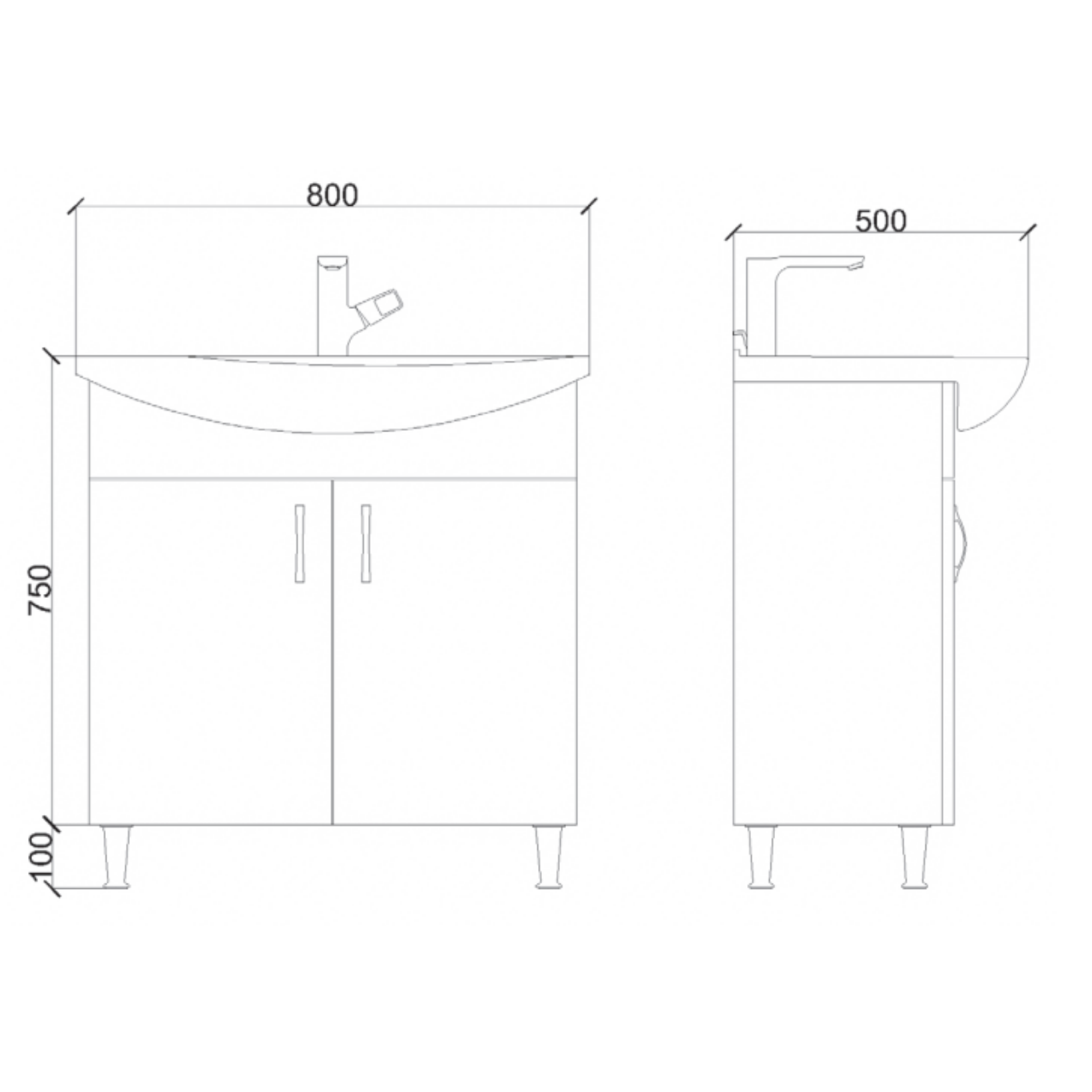 ALONI Aleco Wastafel