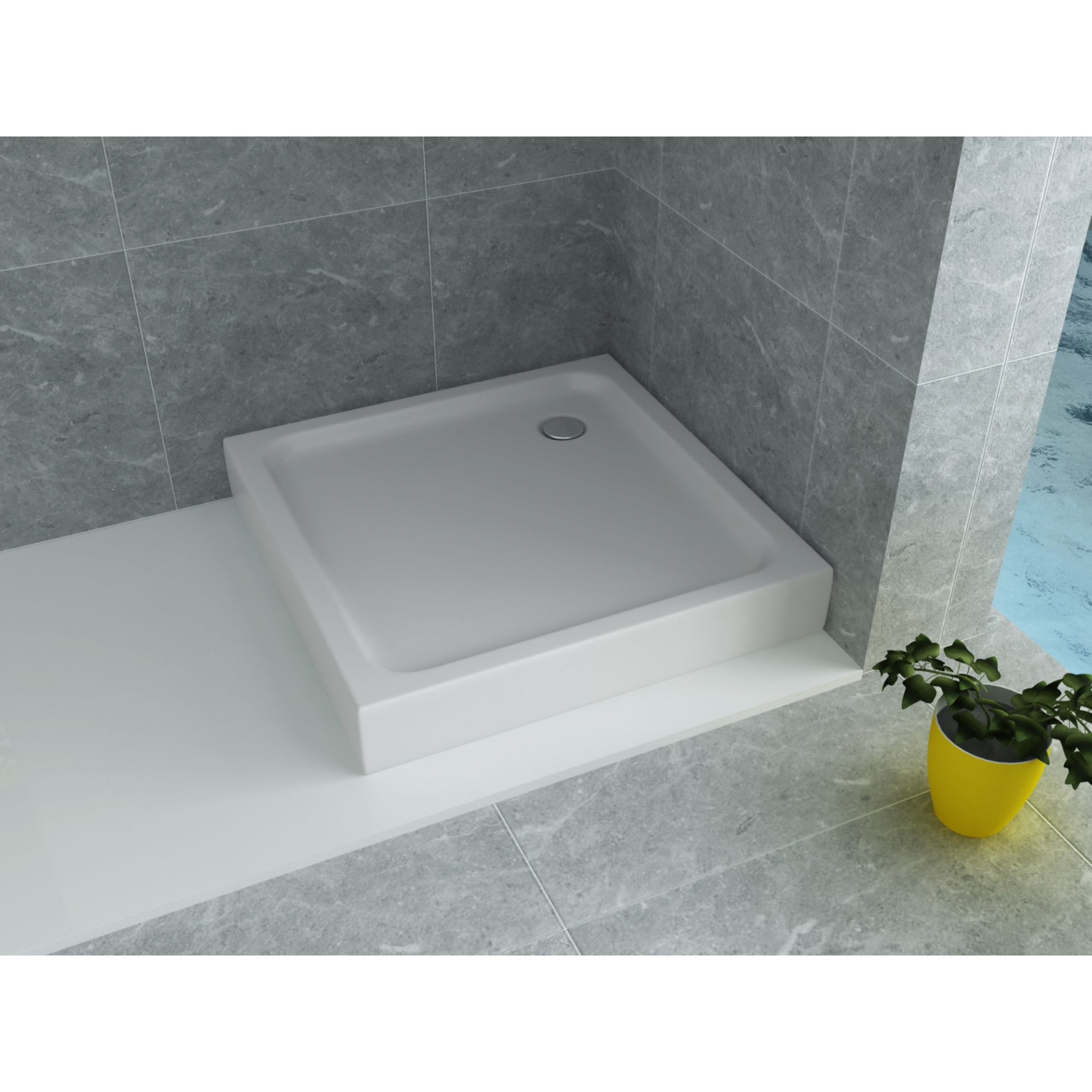 ALONI Vierkante Acryl Douchebak