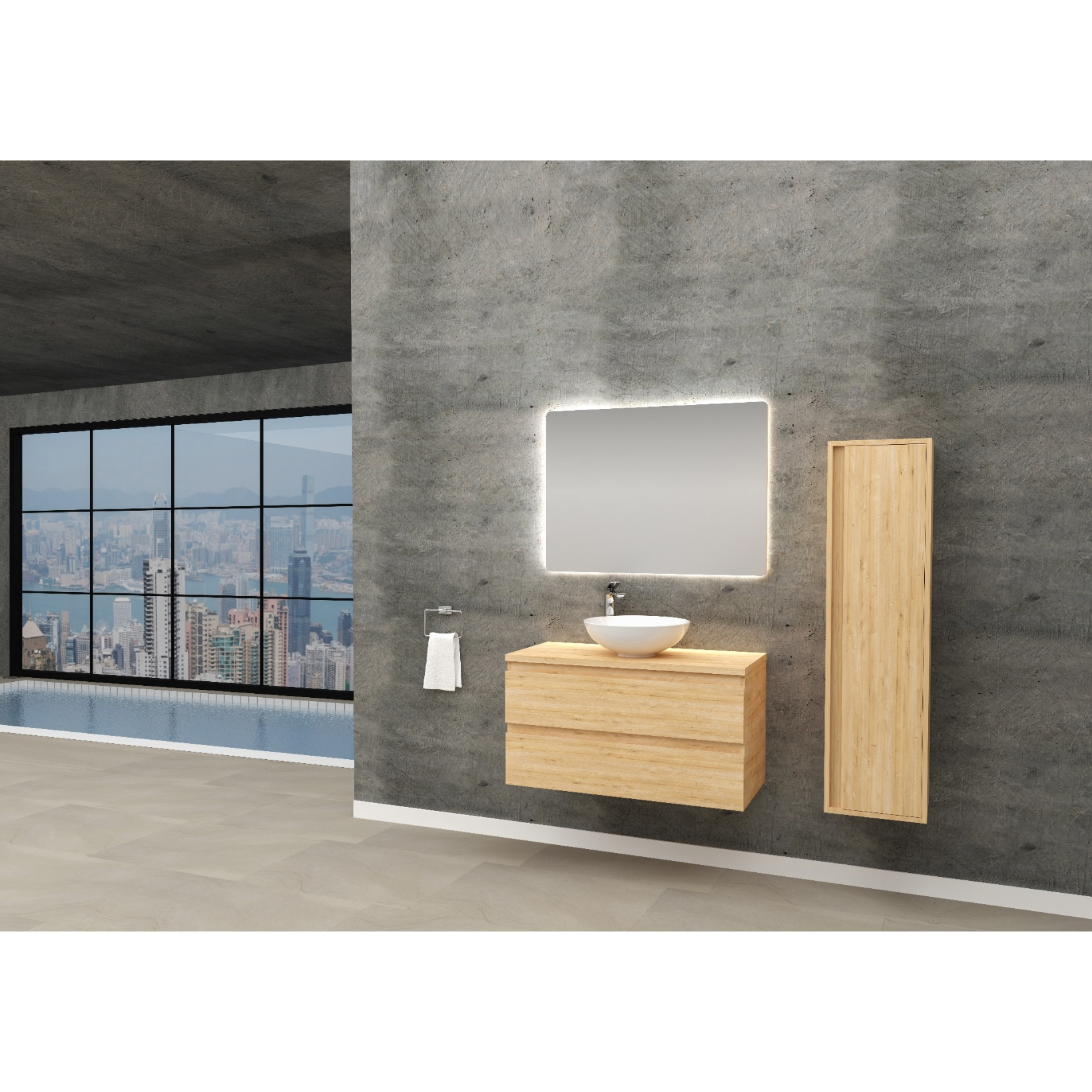 ALONI SALLY hoge badkamerkast – Softclose