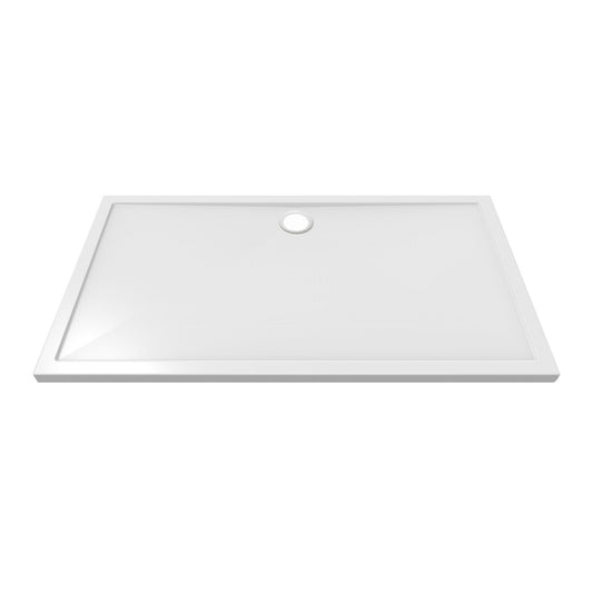 Acryl Douchebak Wiesbaden 160X90X4Cm in Witte Rechthoek met 90Mm Afvoer