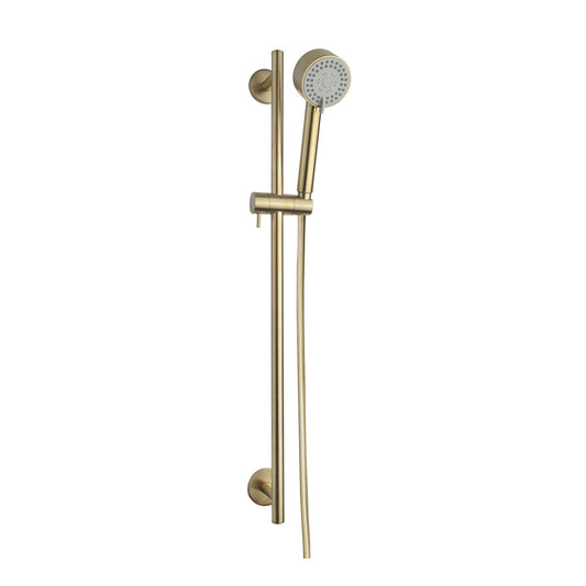 Cadence Luxe Schuifstangenset Wiesbaden Compleet Geborsteld Messing Goud