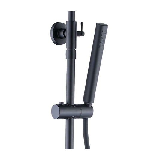 Caral-Eco Douche de pluie Wiesbaden Twenty avec douche de pluie de 20 cm et douchette à main en noir mat