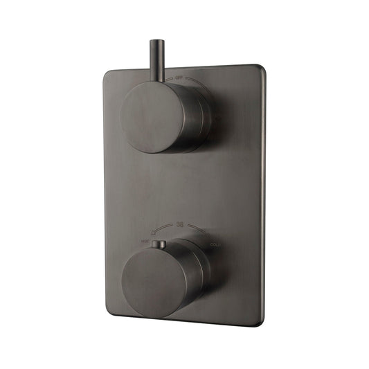 Caral partie de finition thermostat encastré 2 voies gunmetal PVD